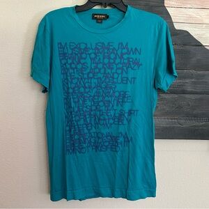 Diesel Black Gold Urban Inspired Short-Sleeve Graphic Tee Word Cloud Typographic